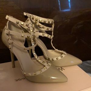 Nude Studded stilettos